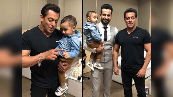Cuteness alert: Salman Khan bonds with Irfan Pathan's son Imran