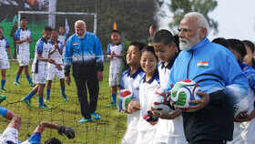 PM Narendra Modi&rsquo;s Football Game In Gangtok Sparks Buzz Over Bengal Poll Message