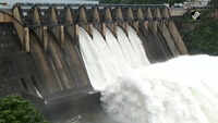 Watch: Srisailam reservoir in Kurnool nears capacity, five gates lifted 10 feet 