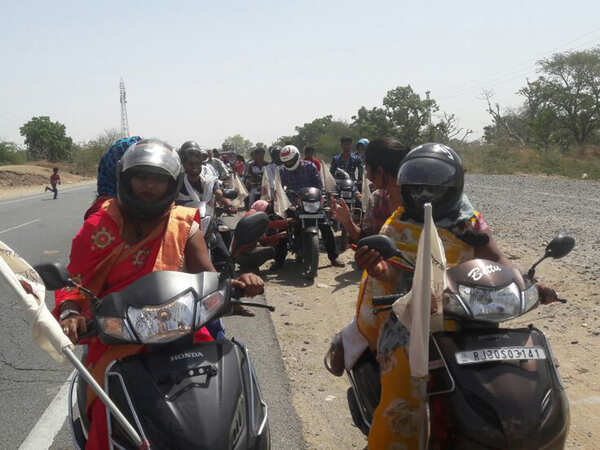 Women bikers join Rajasthan May Day eve motorcycle rally