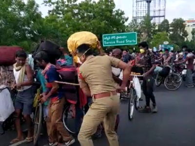 Andhra Pradesh: Police cane charge migrant workers near CM Jagan Reddy's residence