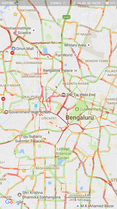Traffic Update: City experiences heavy traffic on Deepavali eve