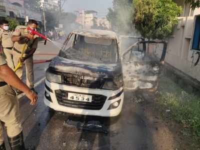 Vijayawada: Man locks three persons in car, sets on fire over financial disputes