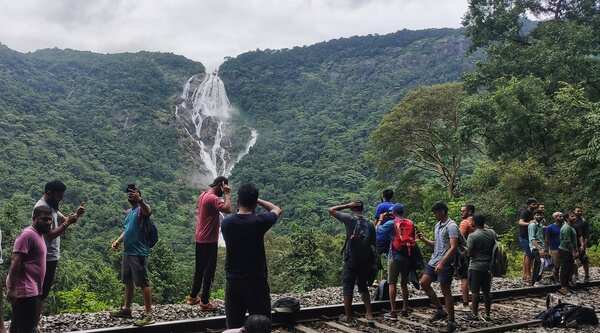 Goan adventure-seekers trek to Dudhsagar waterfalls