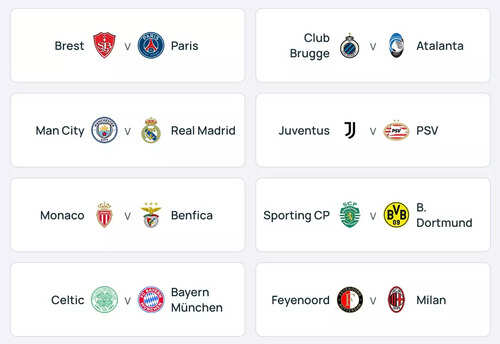 16 Draw Champions League Score Update Champions League Draw LIVE