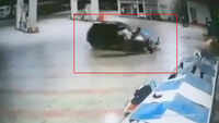 On cam: Drunk driver barges car into petrol pump in Meerut 