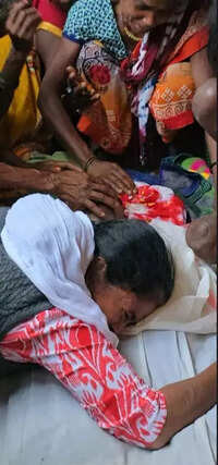 Grief in Puvarti village as Hidma and wife&rsquo;s bodies arrive for last rites