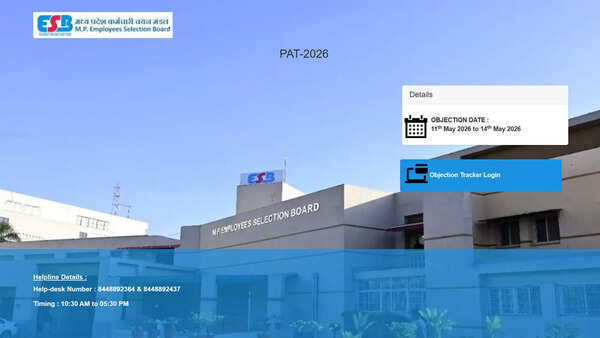 MP PAT 2026 preliminary answer key released objection window opens for candidates till May 14