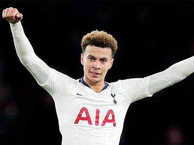 Tottenham midfielder Dele Alli shows his bottle