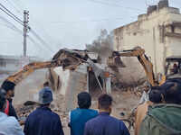 Chhattisgarh minor's rape accused house razed down in Raipur