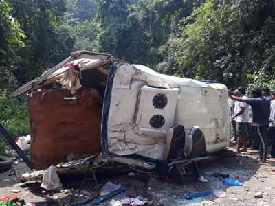 Seven pilgrims from Karnataka killed as van falls off ghat road in Andhra Pradesh