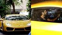 Emraan Hashmi drives home a swanky yellow Lamborghini 