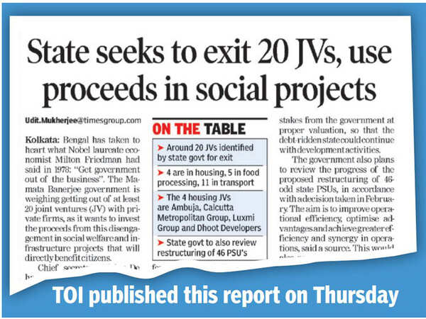Government puts JV-exit move on fast track