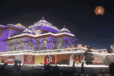 Ayodhya Ram Mandir Inauguration Live Updates: Ram Mandir gets wrapped in flowers, illuminates ahead of mega Pran Pratistha