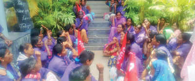 BBMP workers protest delays in salary, benefits