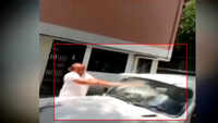 Watch: MNS Corporator vandalises car of official 
