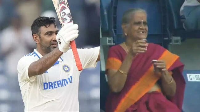 Carrying cups in both hands, old lady cheers for R Ashwin; video goes viral. Watch
