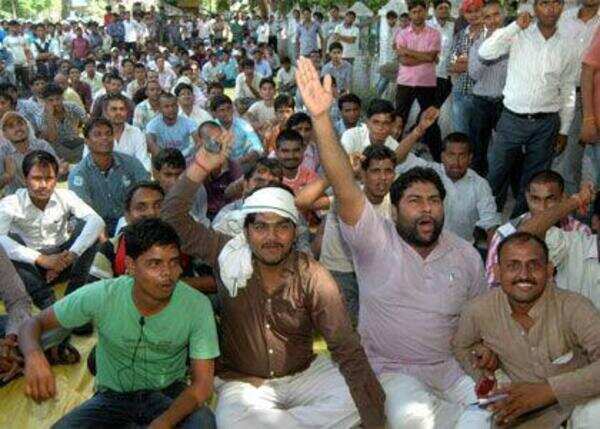 Dharna for implementing Atrocity Act effectively