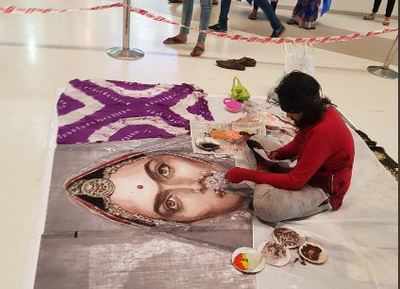 'Padmavati' rangoli vandalised, Deepika Padukone asks Smriti Irani to take action