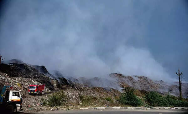 Khajod dump fire rages on, smoke clouds linger over city