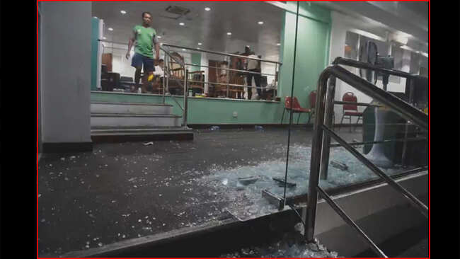 Ugly scenes as Bangladesh dressing room door shattered after tense win over Sri Lanka