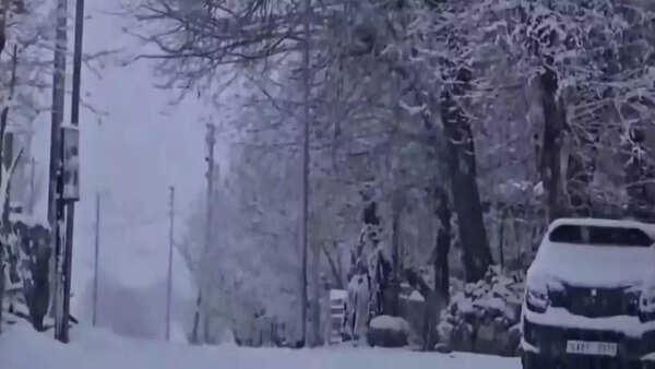 Leh turns white: First snowfall blankets town; minimum temperature plunges to -2°C