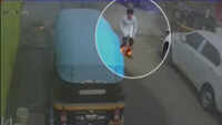 On cam: Boy steps on live wire, catches fire 