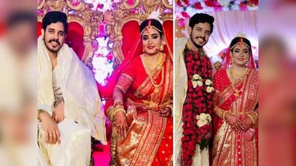 Actors Twarita Chatterjee and Jupiter Banerjee get hitched in an intimate ceremony; see pics