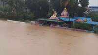 Watch: Hemavati river overflows in Karnataka, temple submerged 