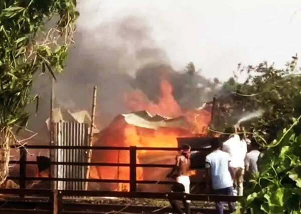 Train ops resume after slum fire
