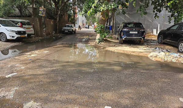 Temporary fixes fail, sewage still floods key roads in Sushant Lok-1