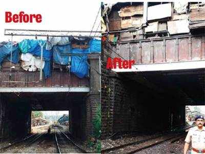 Central Railway intensifies drive to remove tarpaulin from houses near railway lines