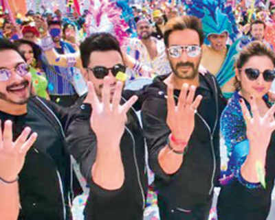 Golmaal Again: Ajay Devgn, Parineeti Chopra, Kunal Kemmu, Arshad Warsi, Shreyas Talpade and Tusshar Kapoor shoots a special song titled Hum Nahi Sudhrenge