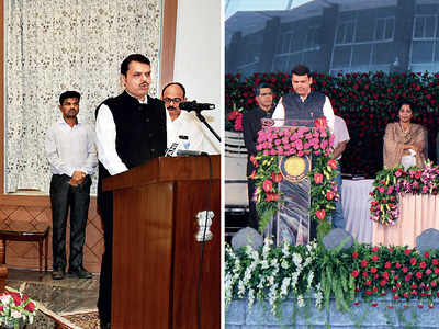 A tale of 2 swearing-ins of Chief Minister Fadnavis