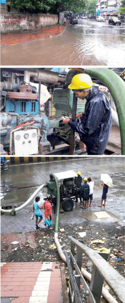 BMC's de-watering pumps at Matunga fail during rains, leave roads clogged for hours