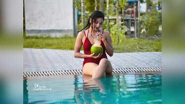 Red alert! Actress Payel Sarkar slays in her summer swimsuit looks