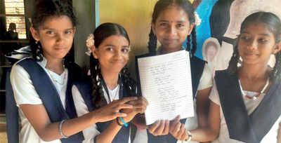 Karnataka: Children pen songs and prayers on cleanliness