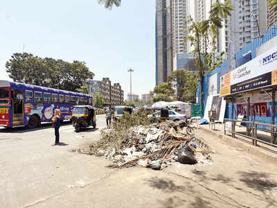 Rubbish dumped on road raises a stink; students, residents forced to endure sight as they wait for bus to arrive