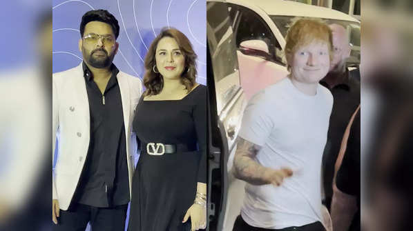 Kapil Sharma hosts a party for Ed Sheeran; former’s wife Ginni Chatrath’s dramatic high heels can’t be missed