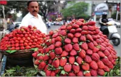 Incessant showers to dry up strawberries' supply