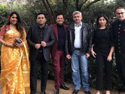 AR Rahman attends the global musical award show with his family