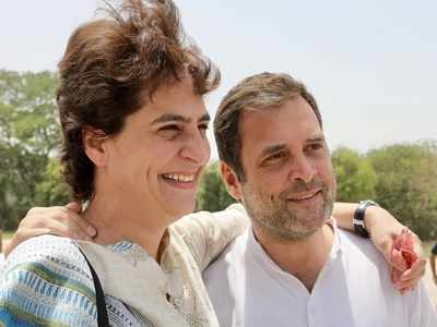 Watch: Congress' Rahul Gandhi and sister Priyanka engage in friendly 'sibling rivalry'