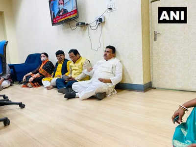 Kolkata civic polls live: Adhikari, BJP delegation hold sit-in strike inside EC office