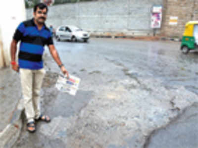 BBMP quick to ‘fill’ all  potholes on its website