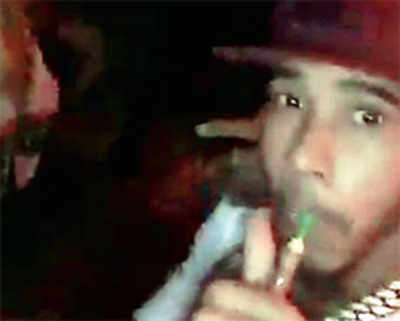 Hamilton snapped smoking shisha and drinking tequila