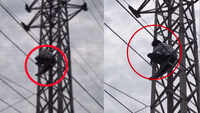 Man climbs electric pole after police call him for investigation in Telangana 