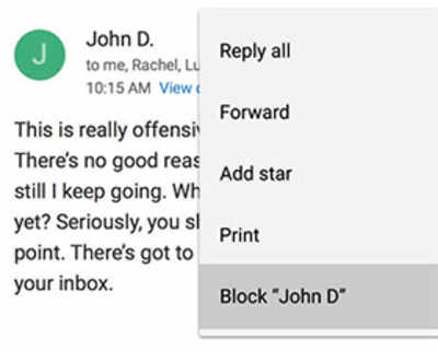 Gmail now lets you block annoying senders