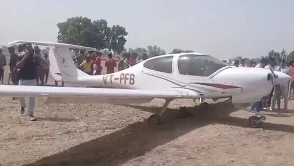 Mid-air scare: Trainer aircraft makes emergency landing in Aligarh after technical snag