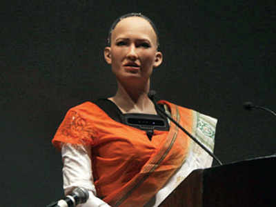I, Speaker: Humanoid Sophia takes centre stage at IIT-B