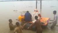 Watch: Bride, groom cross flooded street on makeshift pontoon boat in Bihar’s Forbesganj 